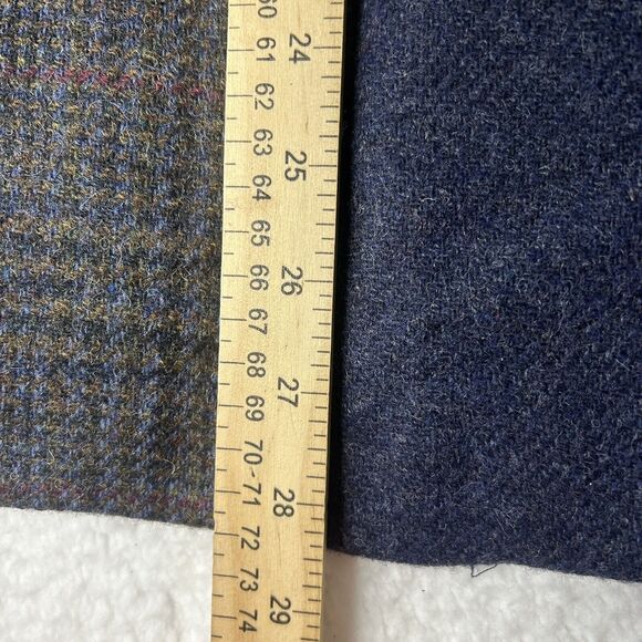 Character Suburban Wear Women’s 12 Wool Color Block Zip Blazer Plaid Blue - Picture 6 of 11